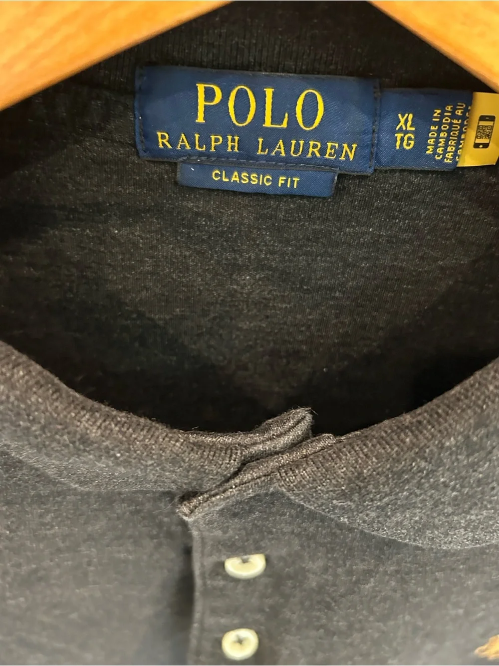 Ralph Lauren Men’s Dark Gray Heather Polo with Embroidered Pony